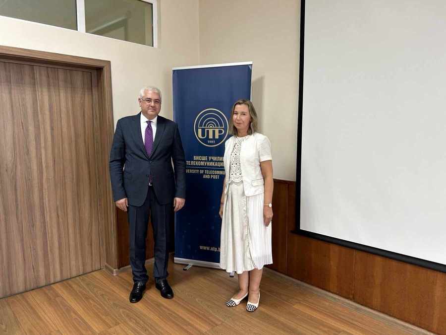 The Ambassador of the Republic of Turkiye at an official meeting at the ...